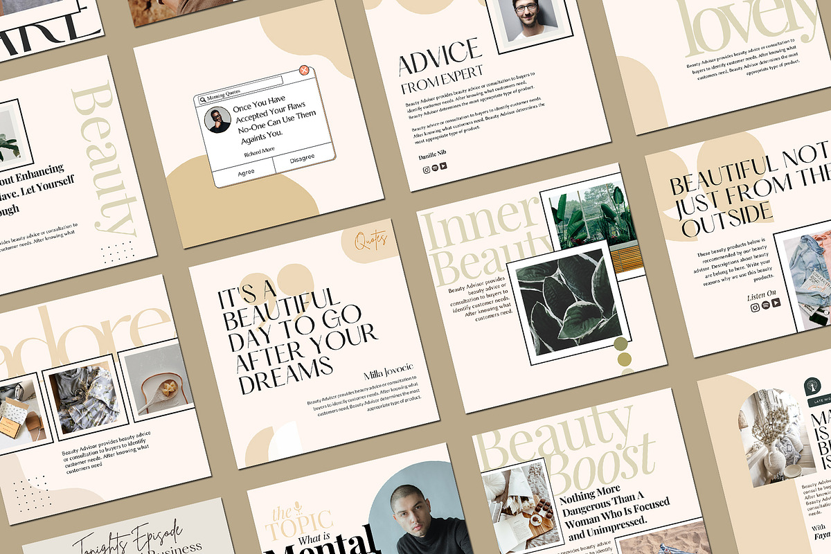 Insta Beauty Series Canva, a Social Media Template by Analogi Studio (Photo 3 of 28)