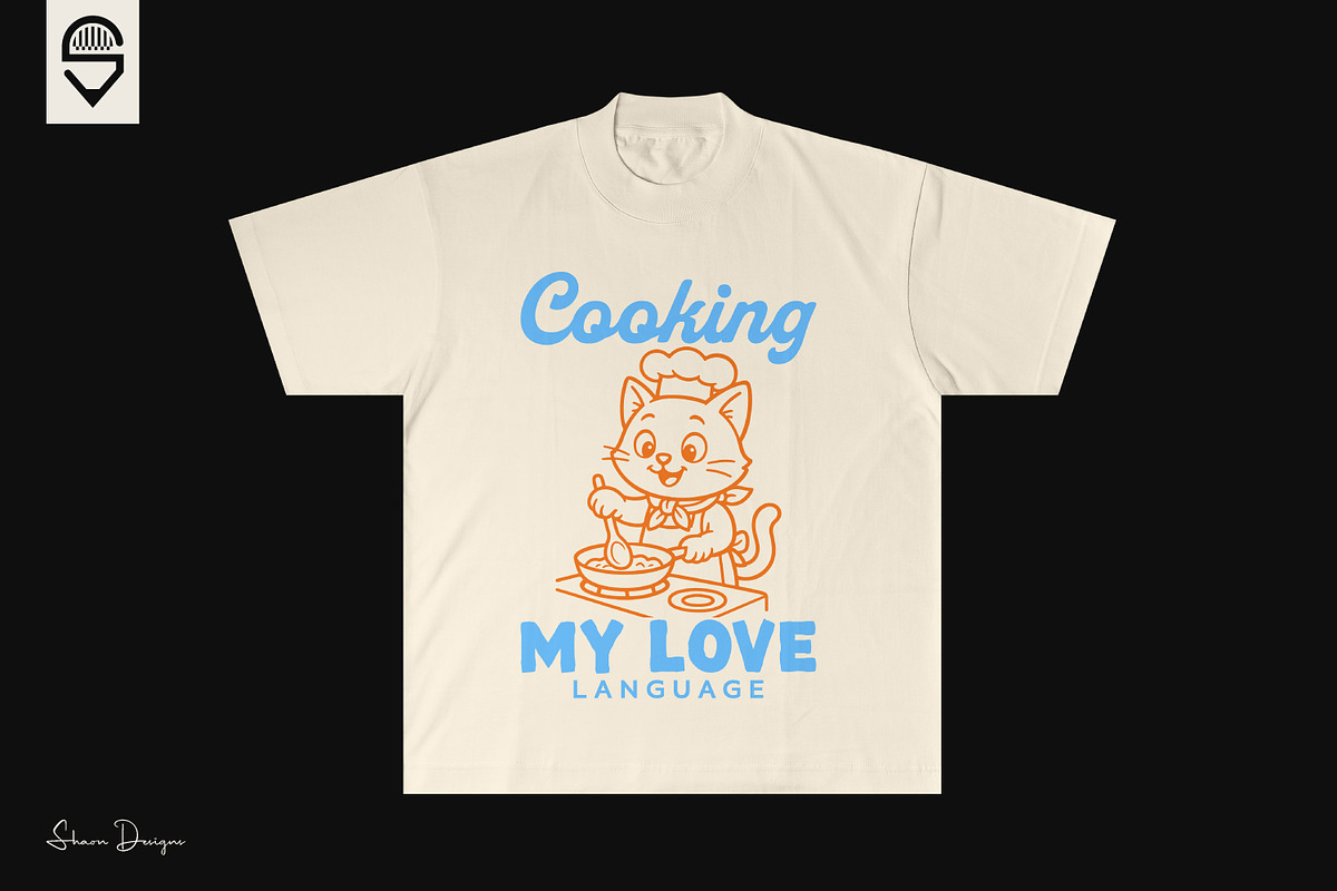 Cute cat chef cooking design, a Food Illustration by shaondesigns (Photo 4 of 4)