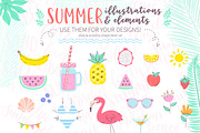 Summer Vibes Design Pack, a Decorative Illustration by Yuzach (Thumbnail 6 of 13)