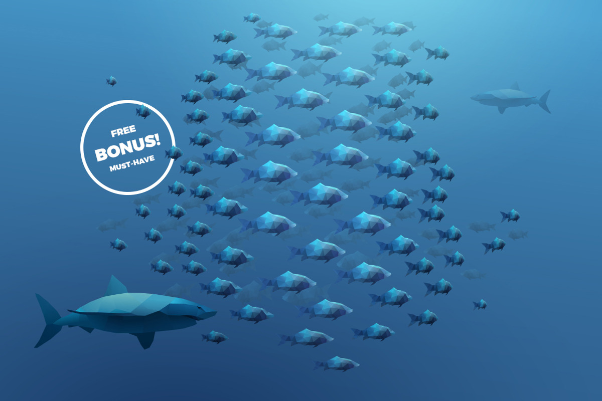 Ocean Polygonal Animals, an Animal Illustration by blauananas (Photo 5 of 5)