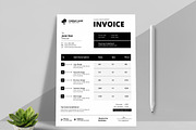 Black Invoice Design Layout, a Stationery Template by MightyDesign (Thumbnail 1 of 6)