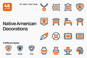 Native American Decoration Icon Set, a Duotone Icon by Eklip Studio (Thumbnail 1 of 4)
