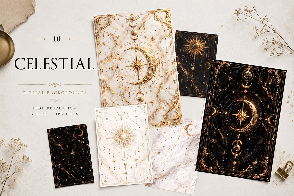 Celestial Backgrounds, a Background Graphic by Victoria Obscure (Photo 1 of 4)