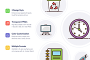 Office Supplies Icons, a Duotone Icon by Brickclay (Thumbnail 2 of 9)