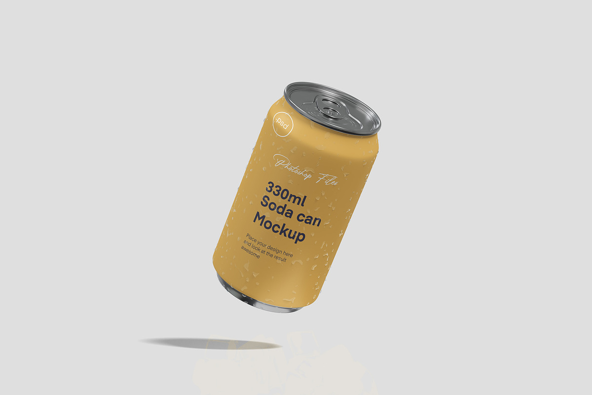 Soda Can Mockup, a Cups & Container Mockup by graphiccrew (Photo 9 of 12)