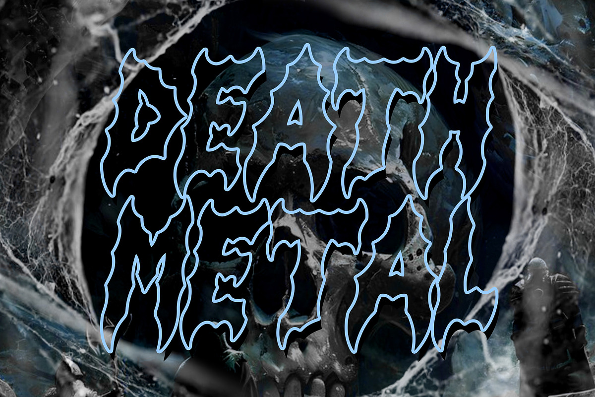 Obscure Metal Horror Blackletter Y2k, a Blackletter Font by dansdesign (Photo 6 of 12)