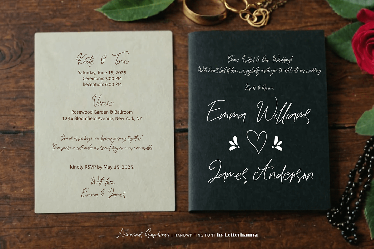 Luminous Gardenia Handwriting Font, a Handwritten Font by Letterhanna Studio (Photo 2 of 10)