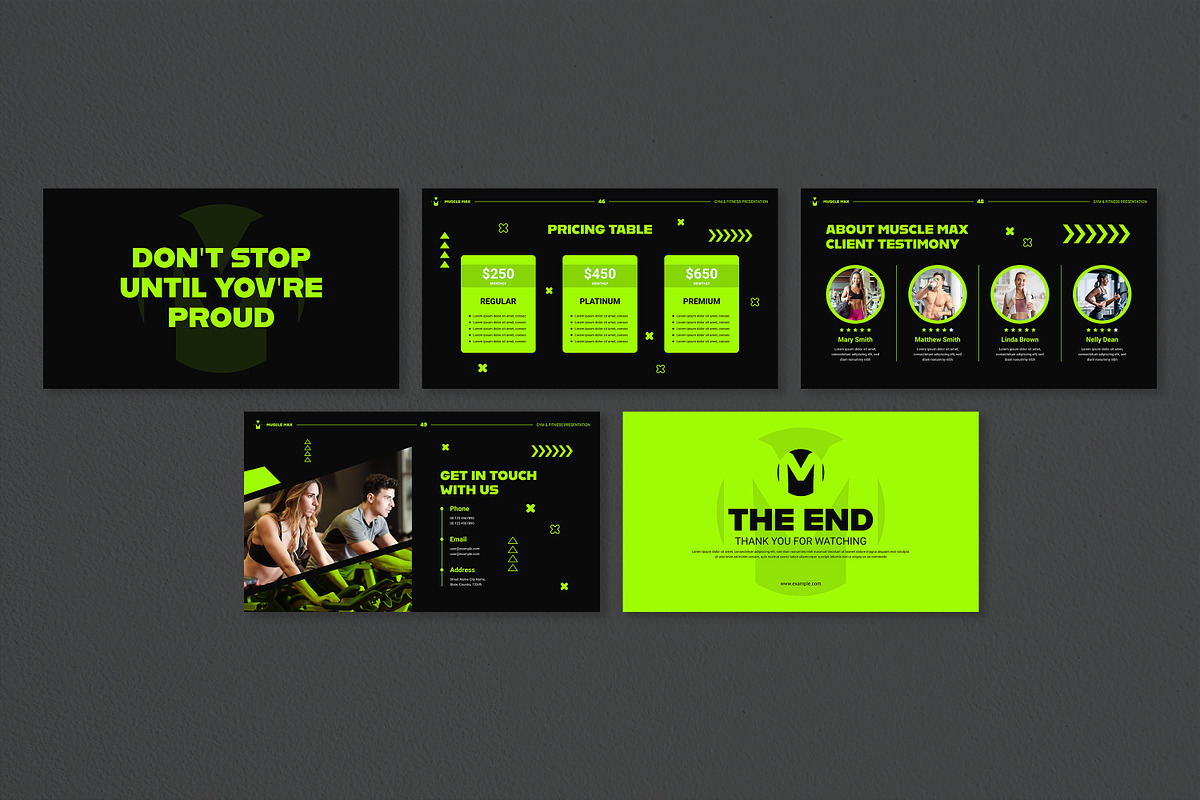 Gym & Fitness Presentation Template, a Presentation Template by Mighty-Slide (Photo 7 of 7)