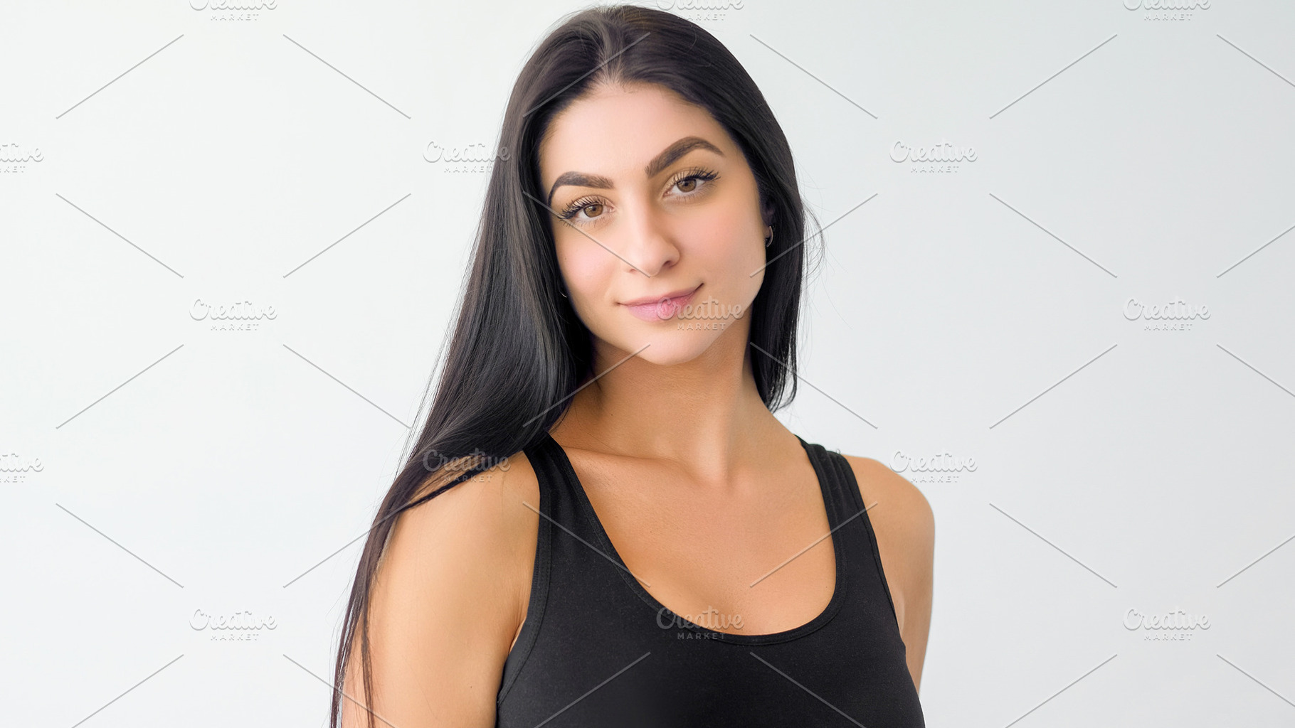 Wellness portrait smiling model woman hair face, a Person Photo by Photo Drive Studio