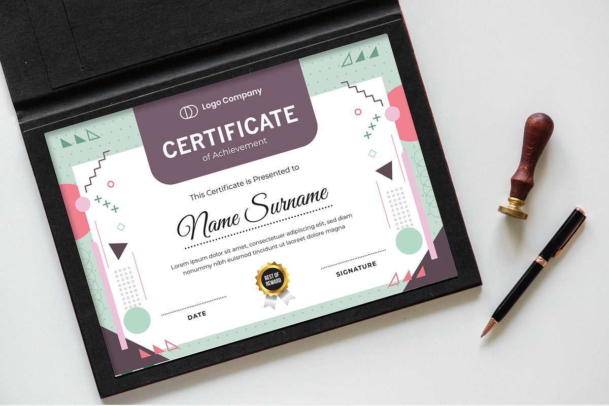 Certificate Template, a Stationery Template by Panen Creative (Photo 2 of 3)