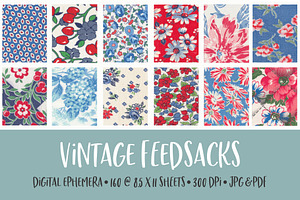Vintage Feedsack Textures
