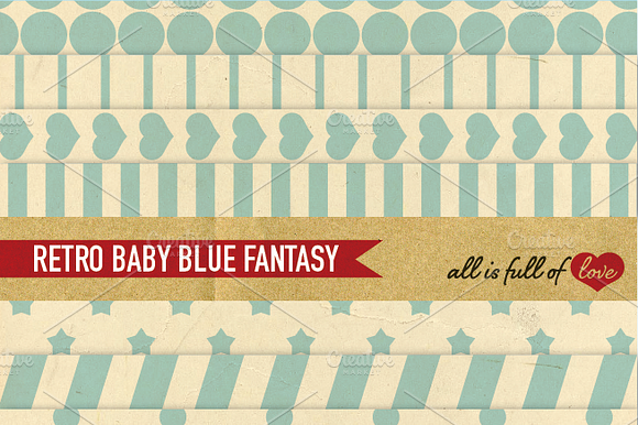 -60% Pale Blue Scrapbooking Papers preview 3