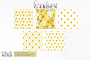 Watercolor Sunflowers Clipart, an Illustration by Ksenia Shmakova (Thumbnail 7 of 12)
