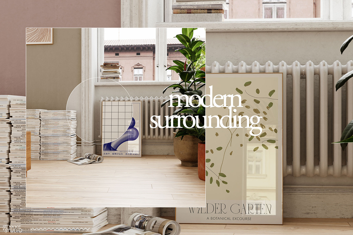 LENIS ROOM Natural Frame Mockup Set, a Household Mockup by Stykke Studio (Photo 12 of 58)