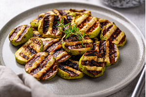 Grilled zucchini with garlic sauce, a Food & Drink Photo by Yulia Furman