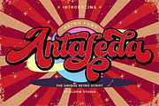 Antafeda, a Script Font by GloowStudio (Thumbnail 1 of 8)
