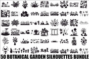 50 Botanical Garden Silhouette bundl, an Illustration by Designs_River (Thumbnail 1 of 51)