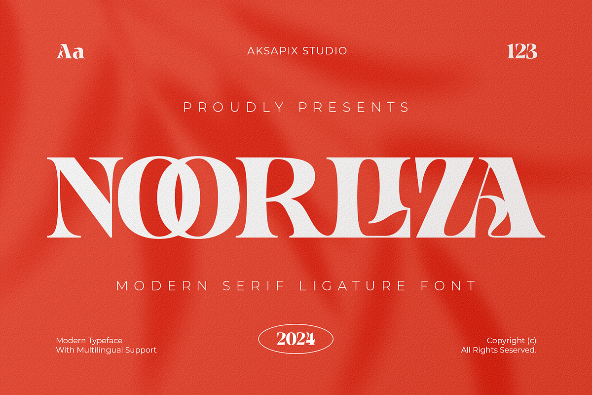 Noorliza - Modern Serif Font, a Serif Font by Aksapix Studio (Photo 1 of 12)