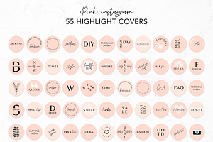 Pink Instagram Highlight covers, an Object Graphic by SwitzerShop