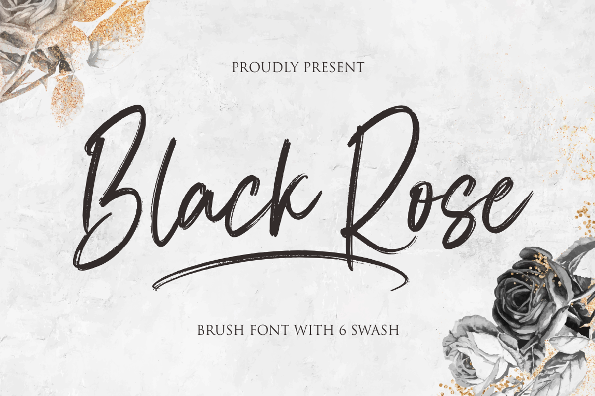 Black Rose, a Script Font by N (Photo 1 of 8)