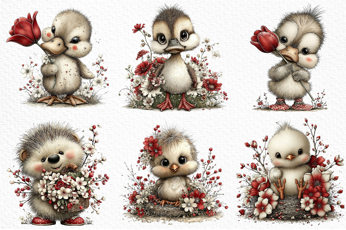 Whimsical Spring Animals Clipart, an Illustration by Craft Nest (Photo 5 of 11)