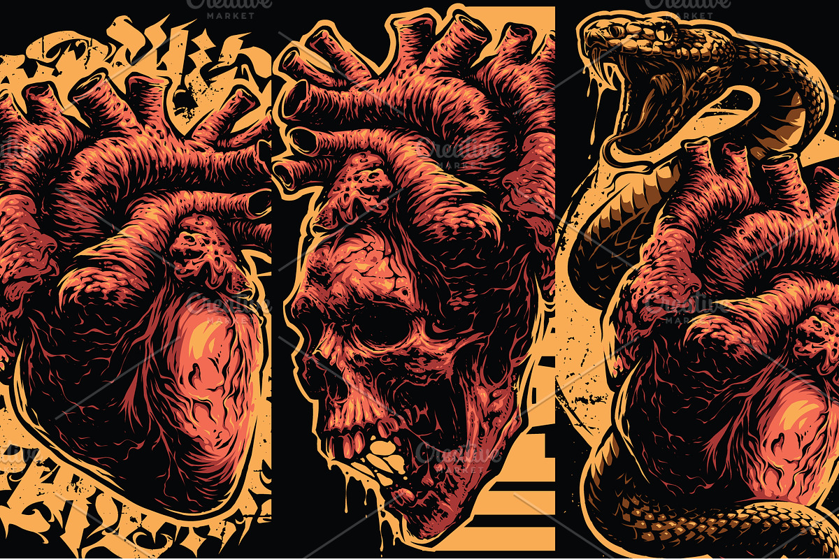 Evil Hearts, a Healthcare Illustration by daver2002ua (Photo 1 of 4)