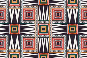Colorful African Geometric Pattern, a Pattern Graphic by PPEthnicDecorPattern