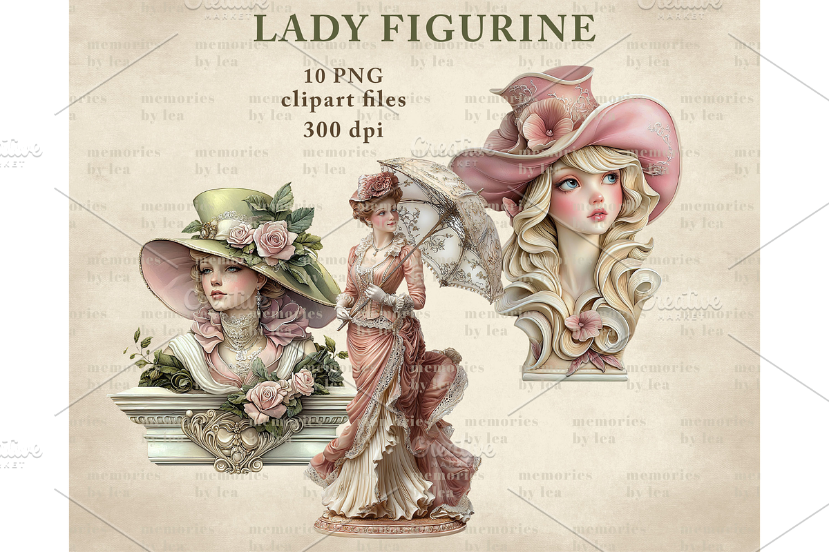 Lady Figurine Clipart PNG, an Illustration by Memories By Lea (Photo 6 of 8)