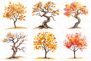 Watercolor Fall Autumn Tree Clipart, an Illustration by DreamPrint404 (Thumbnail 6 of 6)