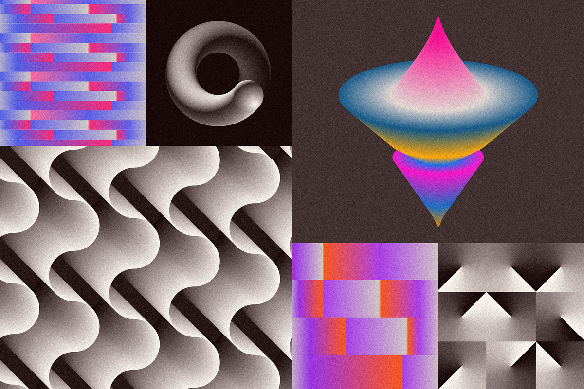 Blender 2: 160 Gradient Blend Shapes, an Object Graphic by RuleByArt (Photo 3 of 23)