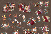 Autumn Fall Burgundy Clip Art, an Illustration by Frou Fou Craft (Thumbnail 6 of 7)