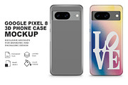 Pixel 8 3d Phone Case Mockup, an Android Mockup by mockupbuys (Thumbnail 1 of 6)