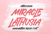 Miracle Lathusia - Handwriting Brush, a Sans Serif Font by Kotak Kuning Studio (Thumbnail 1 of 7)