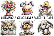 Whimsical Gingham Easter Clipart, an Illustration by OK Design (Thumbnail 2 of 4)