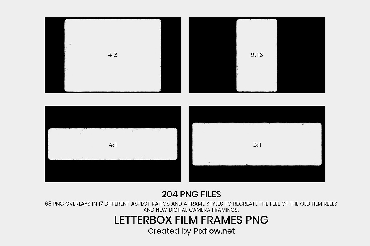 Letterbox Film Frames PNG, an Object Graphic by Pixflow (Photo 7 of 10)