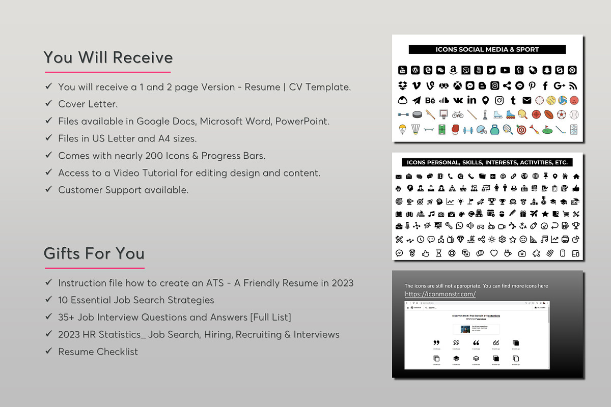 Graphic Resume Word & Google Docs 48, a Resume Template by MrCam Template Resume|CV (Photo 6 of 7)