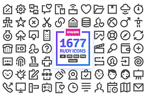 1677 Rudy icons, an Outline Icon by Icojam store