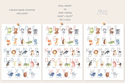 ALPHABET ANIMALS clipart. Watercolor, an Animal Illustration by OlliArtDesign (Thumbnail 3 of 14)