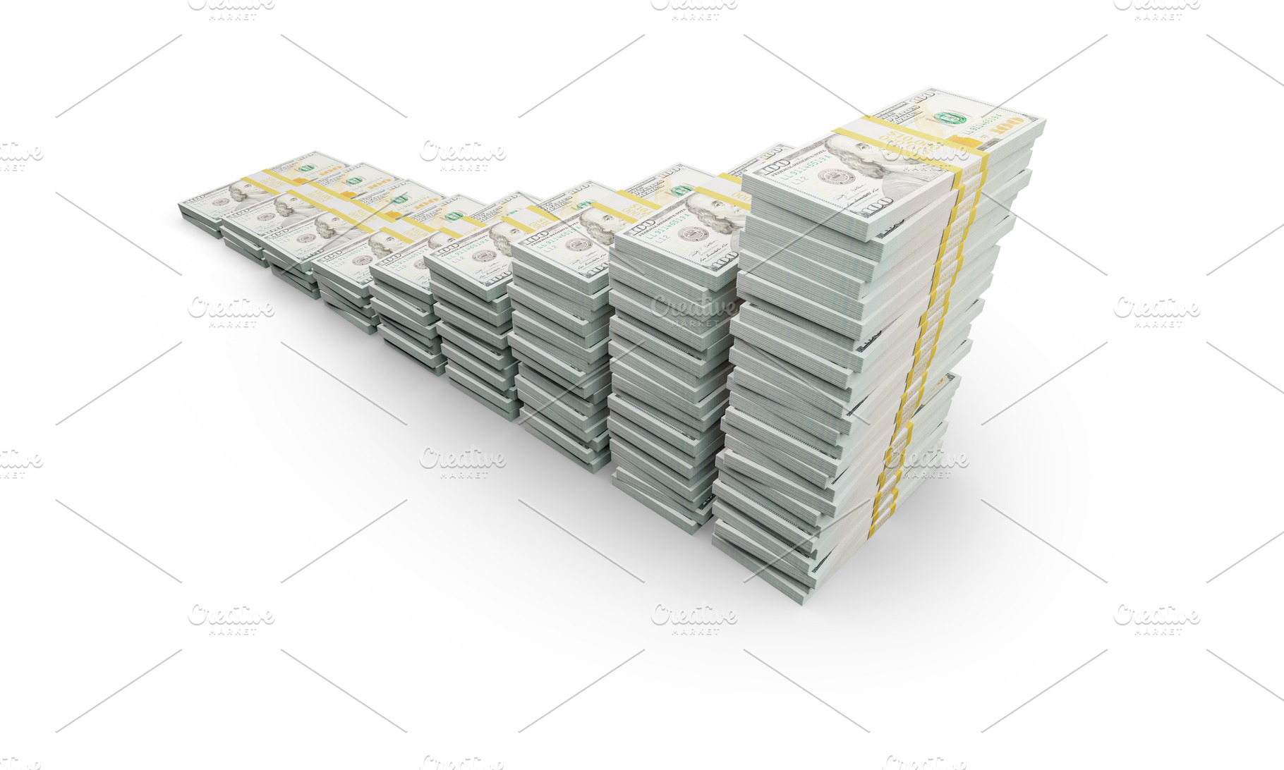 Rising Stacks of Cash, a Business Photo by Andy Dean Photography