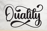 Quality | Script Font, a Handwritten Font by Scratchones (Thumbnail 1 of 9)