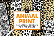 Animal Print Procreate Brush Set, a Brush Add-On by AngelfishCreative (Thumbnail 1 of 14)