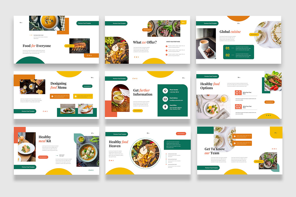 Food PowerPoint Template, a Presentation Template by Boinah Studio (Photo 5 of 7)