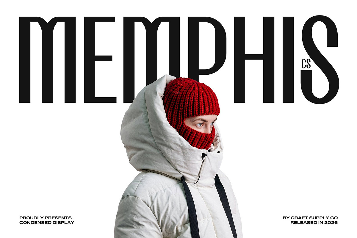 CS Memphis – Condensed Font, a Sans Serif Font by Craft Supply Co. (Photo 1 of 8)