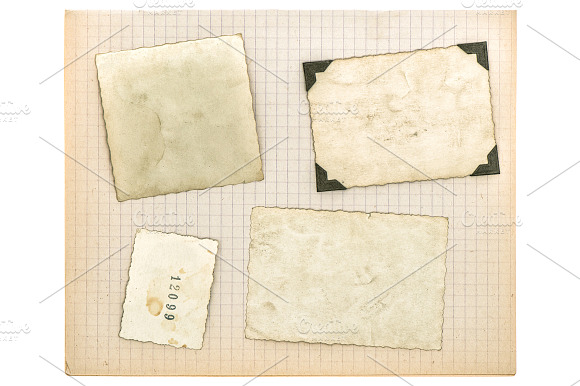 Vintage photo frames and math paper preview 2