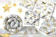 Pandas & Moon Dreamy Watercolor, an Animal Illustration by NATASHA CHU (Thumbnail 11 of 13)