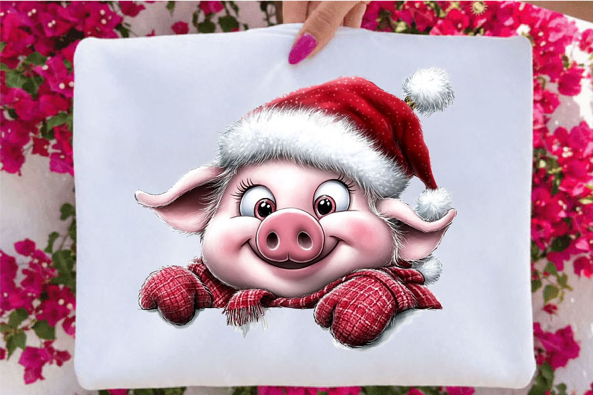 Christmas Peeking Characters Clipart, a Seasonal Illustration by SVGArt (Photo 4 of 5)
