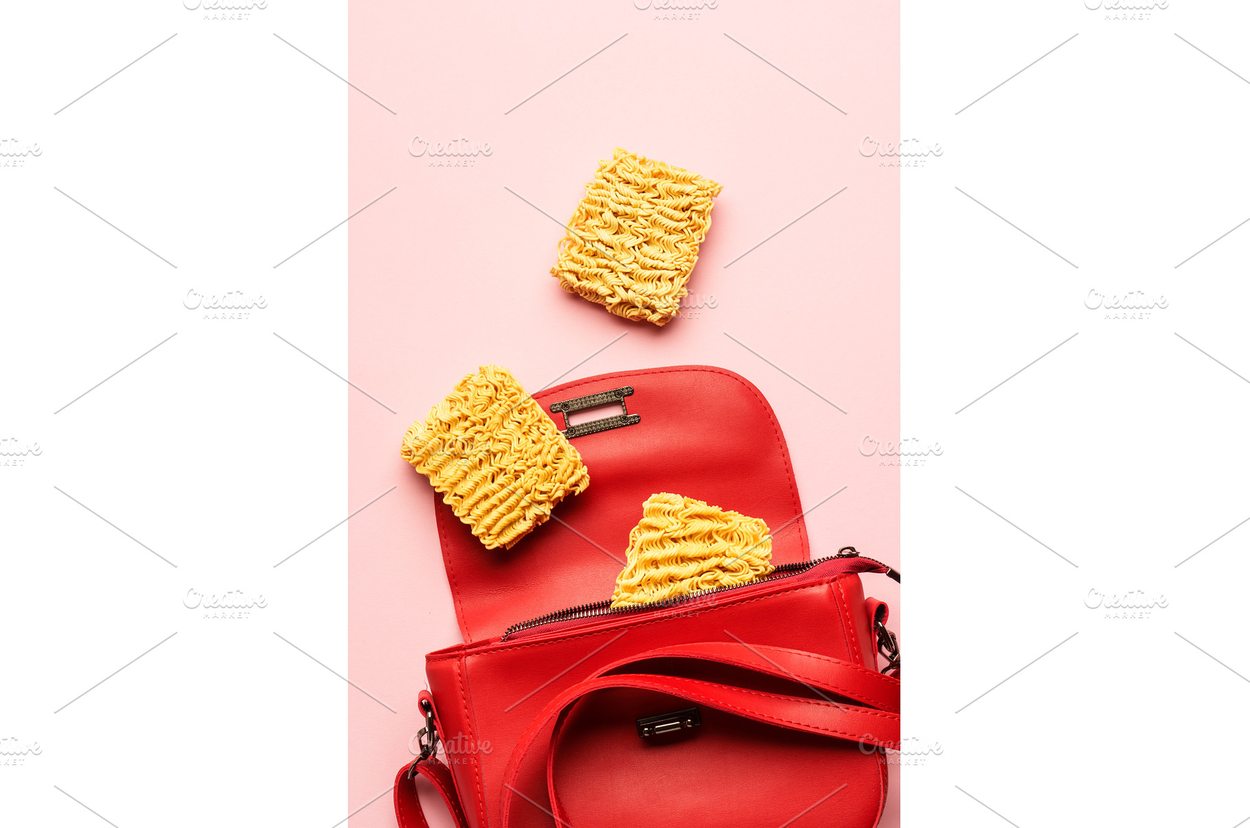 Instant noodles, raw Asian pasta in, a Food & Drink Photo by Nadia-nb