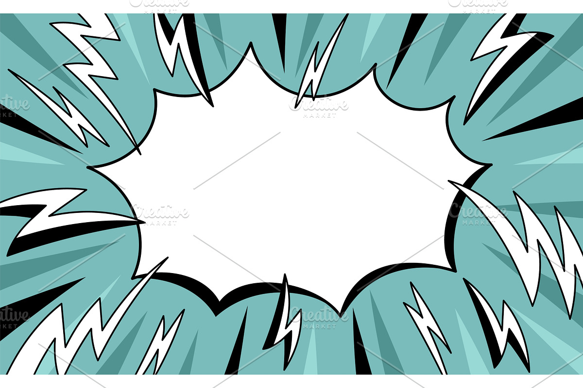 Thunderbolts frame. Comic book style, an Object Illustration by YummyBuum