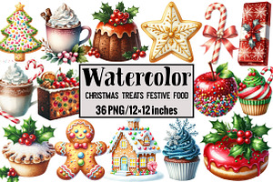 Christmas Treats Festive Food, an Illustration by Design Market