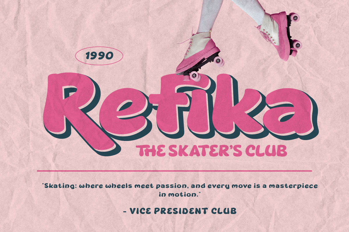 Likefu - Retro Display Font, a Handwritten Font by twinstd (Photo 4 of 10)